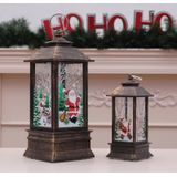 Kerst Vlam Lantaarn Kerstdecoratie LED Lichtgevende Ornament Kandelaar Lamp  Grootte: Groot 77 x 77 x 195mm (Bronze Angel)