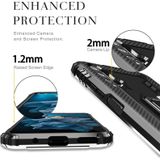 Voor Huawei Honor 20 / 20S / Nova 5T Carbon Fiber Beschermhoes met 360 graden roterende ringhouder(Zwart)