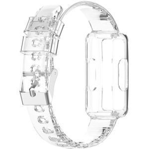 Voor Fitbit Ace 3 Transparante siliconen gentegreerde horlogeband