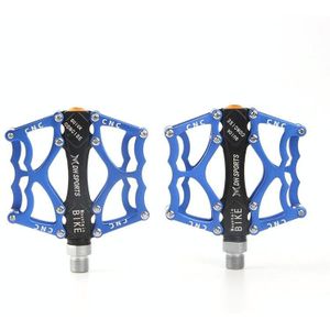 Fietspedaal mountainbike aluminiumlegering Palin Pedaal Anti-Slip Lagerpedaal(901 Blauw)