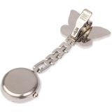 Vlinder stijl Portable legering verpleegkundige ronde Quartz horloge horloge met Pin