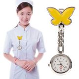 Vlinder stijl Portable legering verpleegkundige ronde Quartz horloge horloge met Pin