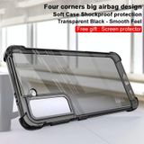 Voor Samsung Galaxy S21 5G IMAK All-inclusive Shockproof Airbag TPU Case met Screen Protector (Transparant Zwart)