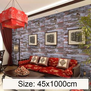 Mica baksteen creatieve 3D steen baksteen decoratie behang Stickers slaapkamer woonkamer muur waterdicht Wallpaper Roll  grootte: 45 * 1000cm