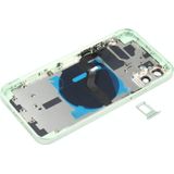 Batterij achterklep (met zijtoetsen  kaartlade  voeding + volume flexkabel & draadloze oplaadmodule) voor iPhone 12 (groen)