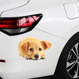 4 stks stijl 3 kleine 3D-simulatie hond auto stickers regenbestendig zonnebrandcrme auto sticker krassen scheren decoratie stickers
