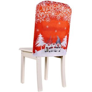 Christmas Cartoon Forest Snowflake -stoelen Cover decoratieve benodigdheden