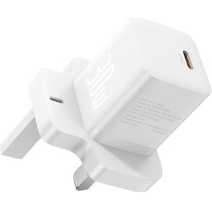 Baseus GaN5 30W USB-C / Type-C galliumnitride snellader  UK-stekker