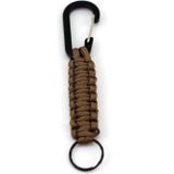 Outdoor multifunctionele nylon paraplu touw karabijn sleutelhanger (Bruin)