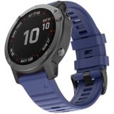 Voor Garmin fenix 6 22mm Smart Watch Quick release Silicon polsband horlogeband (donkerblauw)