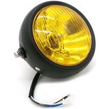 Motorfiets Black Shell Retro Lamp LED Koplamp Modificatie Accessoires voor CG125 / GN125 (Geel)