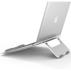 Universele opvouwbare Aluminium Desktop Houder Standaard voor MacBook  Samsung  Sony  Lenovo en andere 17 inch of kleinere laptopsnovo en andere 17 inch en onder Laptops(Silver)