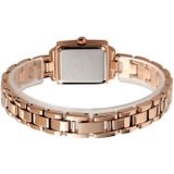SKMEI 1407 Business Fashion horloge met diamanten delicate en elegante vierkante zink legering quartz horloge voor vrouwen Rose goud