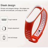 Kleurrijke siliconen polsband horlogeband voor Xiaomi mi band 3 & 4 (oranje)