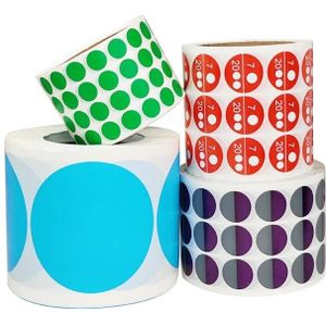 Kleur hoge-viscositeit gecoat papier sticker ronde sticker  willekeurige kleur levering  maat: diameter 25mm