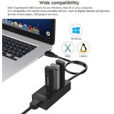 ORICO HR01-U3 ABS 3 poorten USB3.0 HUB Splitter met externe RJ45 Gigabit Ethernet netwerk kaart 5 Gbps voor Laptops / Desktop / Ultrabook etc.(zwart)