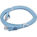 2m CAT6 ultra-dunne platte Ethernet LAN netwerkkabel  Patch leiden RJ45 (blauw)