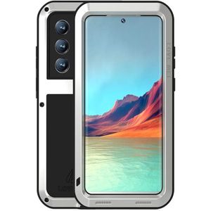 Voor Samsung Galaxy S22 Ultra 5G Love Mei Metal Shockproof Waterdichte stofdichte beschermende telefoonhoesje