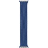 Nylon Single-turn Gevlochten watchband voor Apple Watch Series 6 & SE & 5 & 4 40mm / 3 & 2 & 1 38mm  Lengte:S 130mm(Blauw)