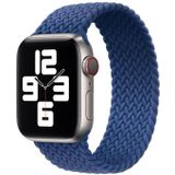 Nylon Single-turn Gevlochten watchband voor Apple Watch Series 6 & SE & 5 & 4 40mm / 3 & 2 & 1 38mm  Lengte:S 130mm(Blauw)