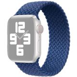Nylon Single-turn Gevlochten watchband voor Apple Watch Series 6 & SE & 5 & 4 40mm / 3 & 2 & 1 38mm  Lengte:S 130mm(Blauw)