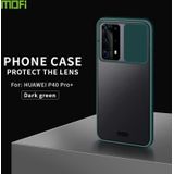 Voor Huawei P40 Pro+ MOFI Xing Dun Series PC + TPU Anti-peep Waterproof and Anti-drop All-inclusive Protective Shell  Translucent Frosted(Green)