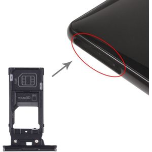 SIM-kaartlade + SIM-kaartlade + Micro SD-kaartlade voor Sony Xperia XZ2 (zwart)