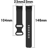 Voor Fitbit Charge 5 Monochromatische silicagel om horlogeband te vervangen Size: groot formaat (green naald groen)