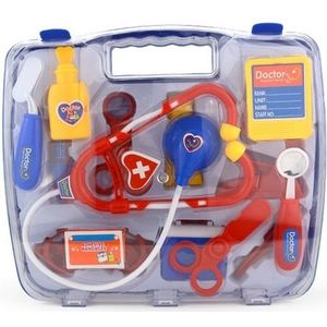 Simulatie stethoscoop set draagbare geneeskunde vak kind Doctor rol spelen Toy (blauw)