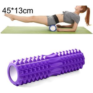 Yoga Pilates fitness EVA roller muscle ontspannings massage  grootte: 45cm x 13cm (paars)