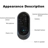 M108 720P 6400mAh Smart WIFI Video visuele deurbel  Support telefoon tele-Monitoring & Real-time spraak Intercom (zwart)