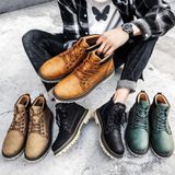 SY-5888 Outdoor Work Shoes Casual Lovers Martin Boots Men Shoes  Size: 38(Black)