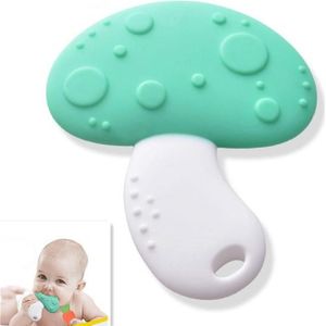 Baby siliconen Bijtring kinderen tanden Molars babyproducten (groene paddestoel)