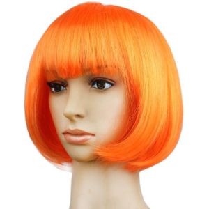 Partij Cosplay Headwear rechte korte PET pruiken voor Female(Orange)