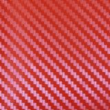 Autoklever met decoratieve 3D Carbon Fiber PVC  maat: 152cm x 50cm(Red)