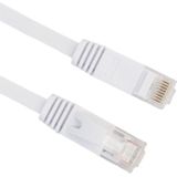 1m CAT6 ultra-dunne platte Ethernet LAN netwerkkabel  Patch leiden RJ45 (wit)