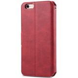 Voor iPhone 6 / 6s AZNS Calf Texture Magnetic Horizontal Flip PU Leather Case met Houder & Card Slots & Photo Frame(Red)