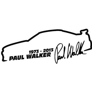 10 stuks Paul Walker mode auto styling vinyl auto sticker  maat: 13x5cm (zwart)