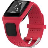 Siliconen sport polsband voor TomTom 1-serie loper/cardio (rood)