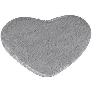 Hart vorm non-slip bad Mats keuken tapijt Home Decoratie  grootte: 60 * 70CM (zilvergrijs)