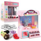 Kinderen huishouden klauw machine speelgoed elektrische lichte muziek clip pop vangen spel machine (roze)