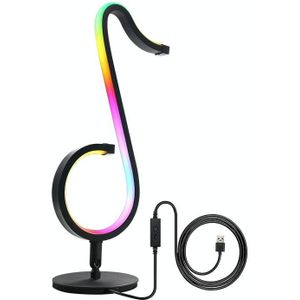 Home RGB Illusory Color Musical Note Light Desk Lamp