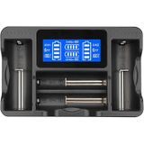 YS-4 universele 18650 26650 Smart LCD vier batterijlader met micro USB-uitgang voor 18490/18350/17670/17500/16340 RCR123/14500/10440/A/AA/AAA