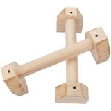Houten enkele parallelle bars ondersteboven oefening stand push-up stand  grootte: 50cm