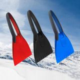 Mini Auto Sneeuwschep Multifunctionele Siliconen Anti-Slip Handvat De-Icing Tool (Zwart)