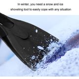 Mini Auto Sneeuwschep Multifunctionele Siliconen Anti-Slip Handvat De-Icing Tool (Zwart)