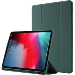 Huidgevoel Penhouder Tri-Fold Tablet Leather Case voor iPad Pro 12.9 2022 /2021 /2020 /2018