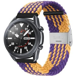 Nylon gevlochten metalen gesp-riem voor Galaxy horloge 4 20 mm (paars goud)