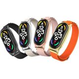Voor Xiaomi Mi Band 6 / 5 / 4 / 3 MIJOBS PLUS nylon ademende horlogeband (legergroen zilver)