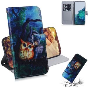 Voor Samsung Galaxy S30 Plus Gekleurde tekening horizontale flip lederen hoes  met Holder & Card Slots & Wallet(Oil Painting Owl)